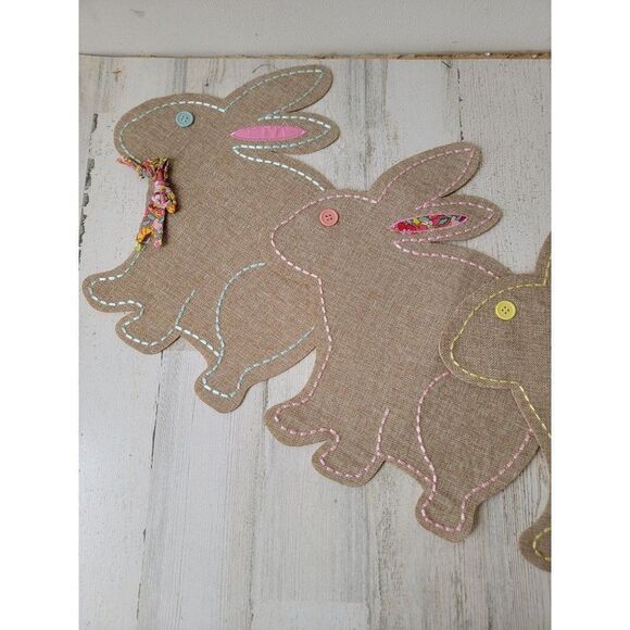 Easter Bunny Banner table runner home decor fabric - Picture 5 of 10